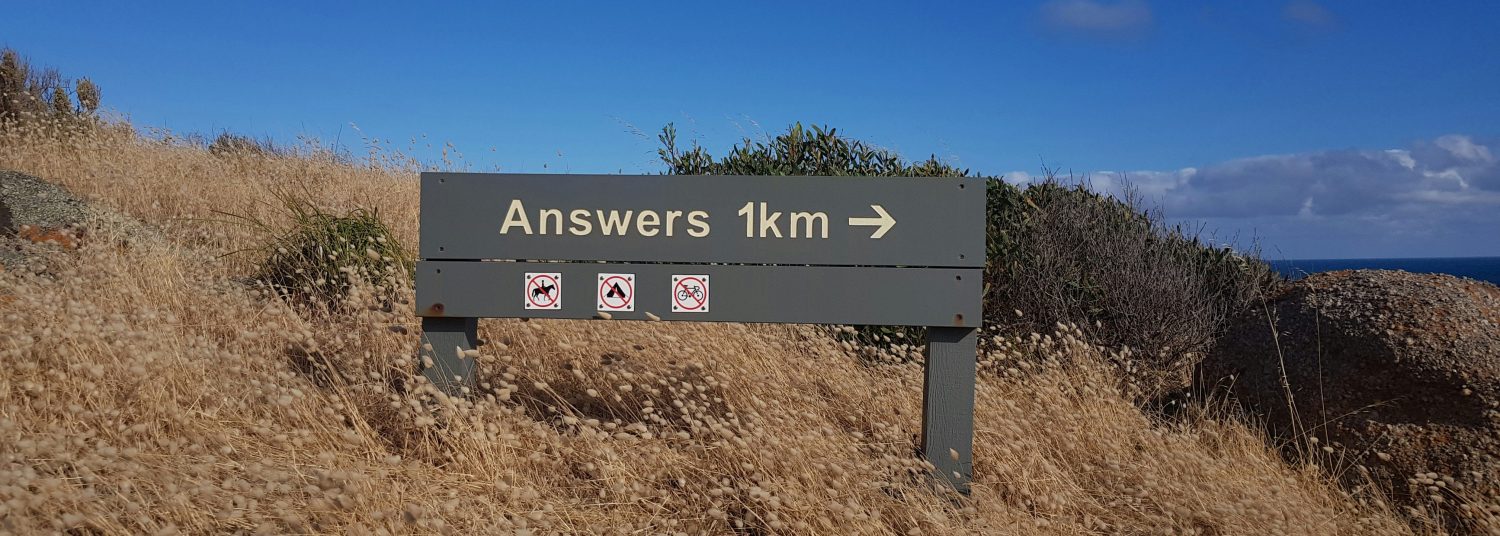 Bild Wegweise answers